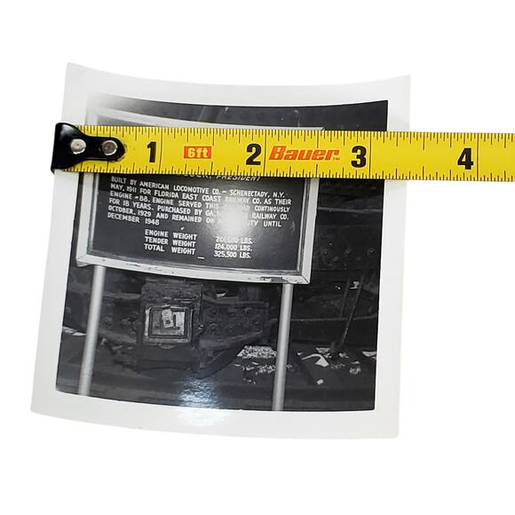 Vtg Monochrome Photography Train Sign Pacific Type Engine 462 Found Snapshot - Picture 3 of 4